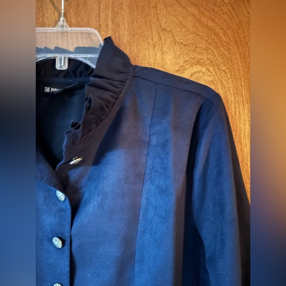 Dark blue velvet jacket - Picture 2 of 2